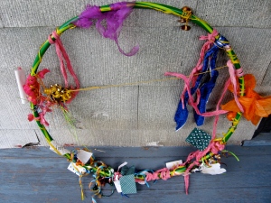 The Hoopla Hoop that was decorated at our housewarming party a year ago.
